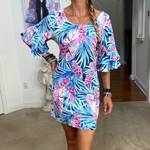 Lilly Pulitzer Lula Dress Mr Peacock Tweethearts, XL, NEW with tags
